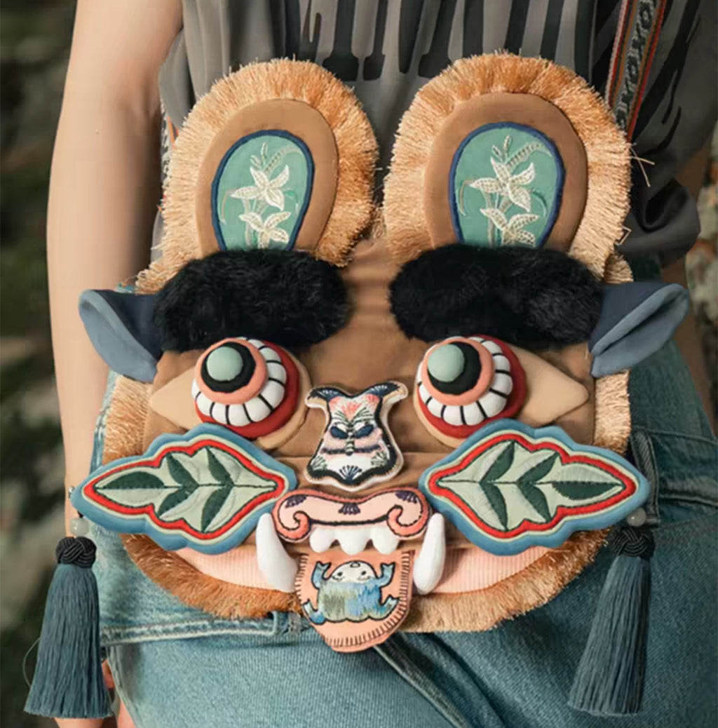 Imperial Tiger Embroidered Mini Bag