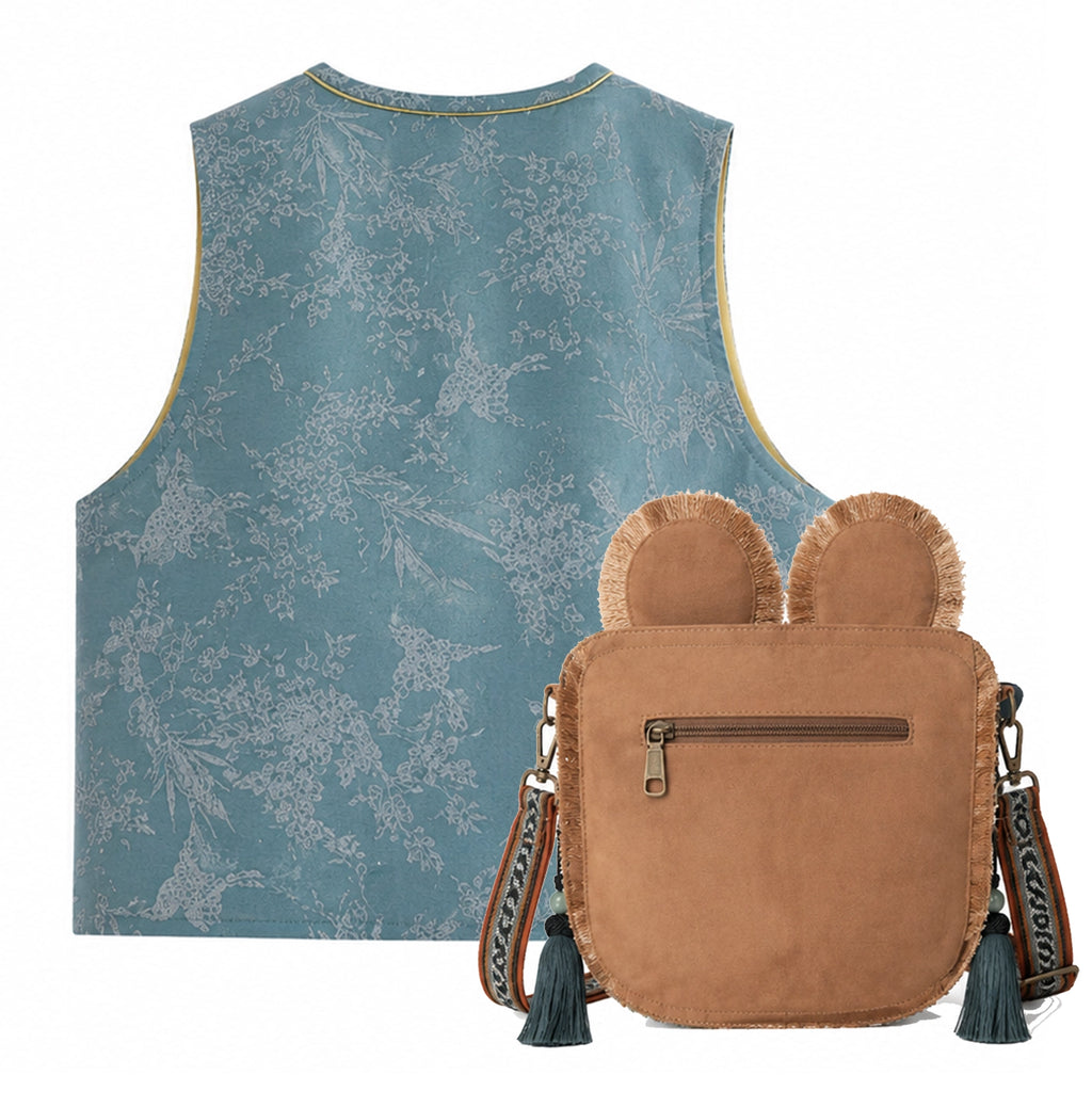 Beijing Outfit | Silk Vest & Tiger Bag Bundle